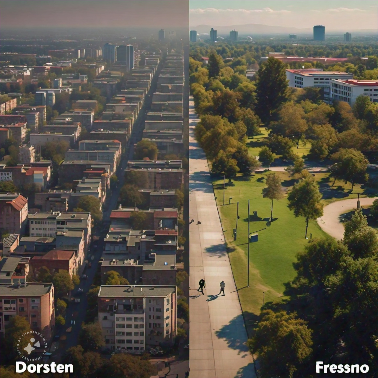 Dorsten vs Fresno Pollution Comparison